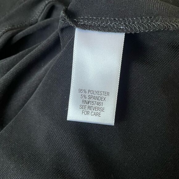 NEW Croft & Barrow Side Ruched‎  3/4 Sleeve Draped Black Shirt NWT Womens Medium - Picture 12 of 12